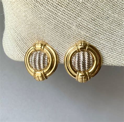 vintage givenchy clip on earrings|givenchy gold earrings vintage.